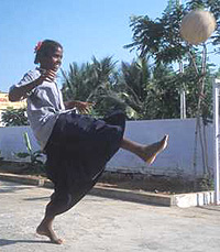 Chinnamani  playing football