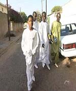 Mamadou walking on street